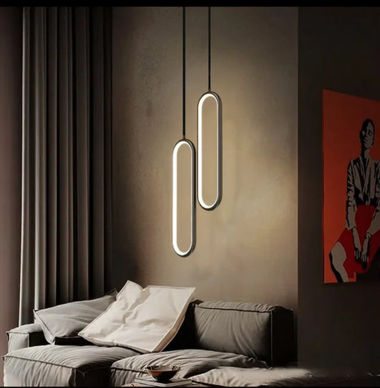 LED Pendant Light Chandelier Gold Black Hanging Lamps